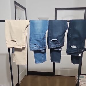 4 Pr Pant Bundle in Blue and Tan